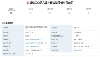 機械九院擬IPO 研發投入過億，信息技術咨詢服務引領創新